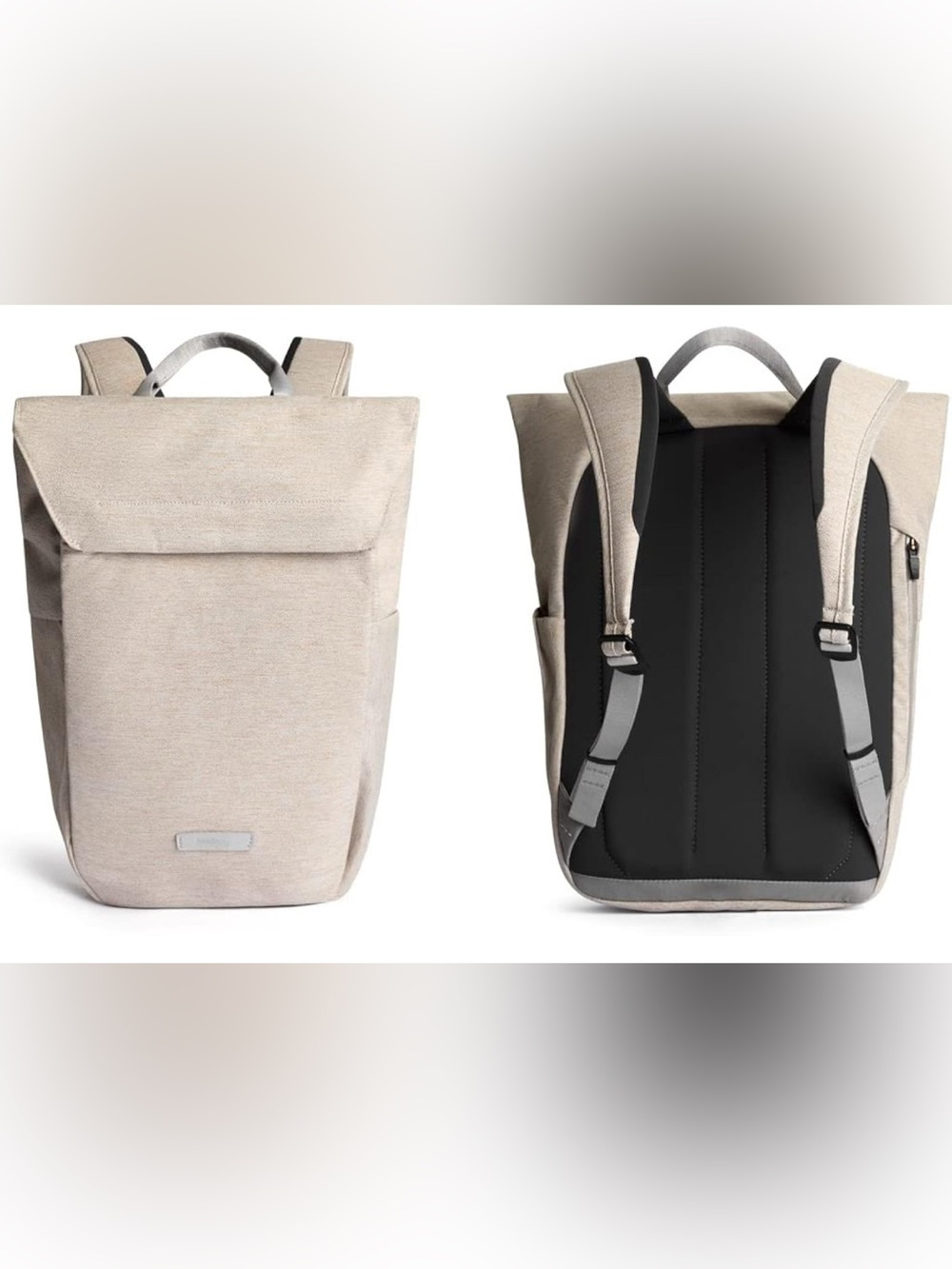 Bellroy Two-Tone Canvas Backpack in Light Beige and Black